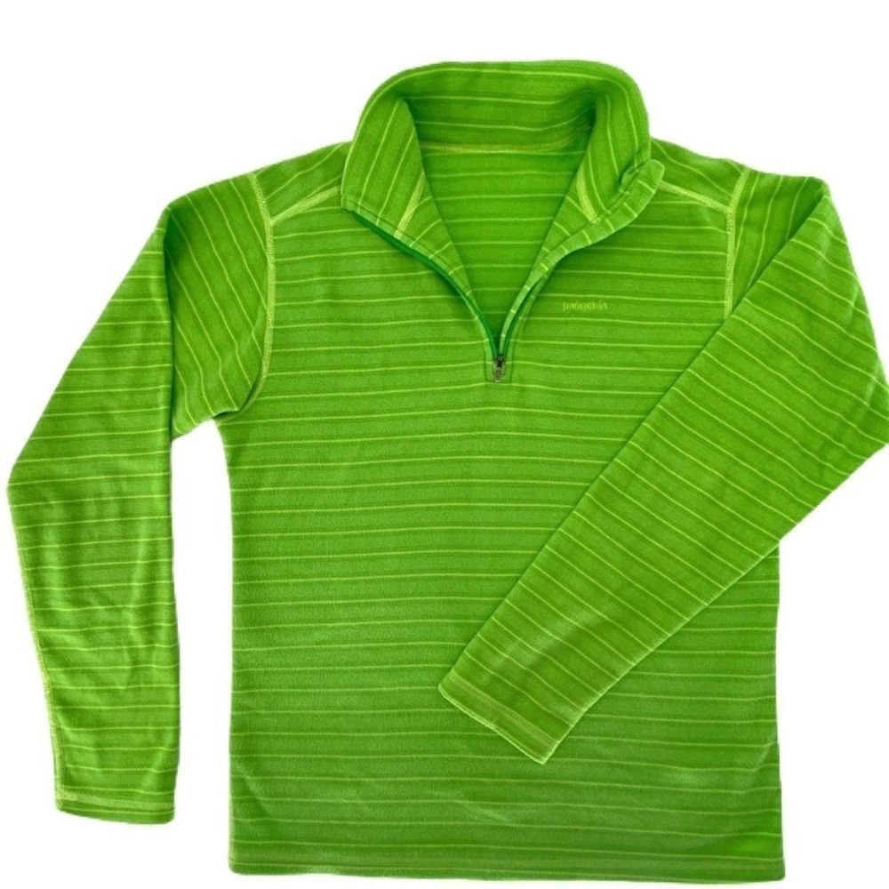 Patagonia Girls Rare Color Micro D Fleece Pullover 1/4 Zip Top in Cilantro YXL